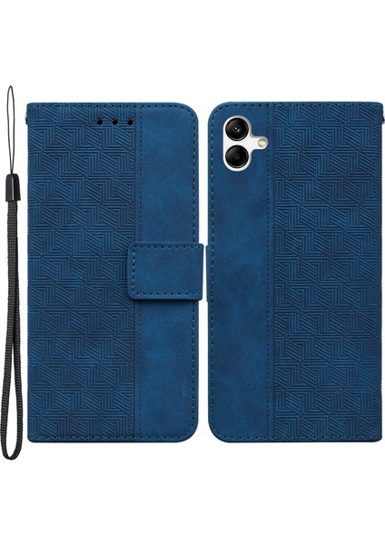 Samsung Galaxy A04E Için 4g / F04 4g / M04 4g Baskılı Telefon Kılıfı Pu Deri Cüzdan Şok Geçirmez Stand Kapağı El Kayışı ile (Yurt Dışından)