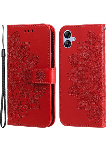 Samsung Galaxy A04E Için 4g Anti-Çizelge Pu Deri Koruyucu Telefon Kılıfı Çiçek Baskı Telefon Kapak Stand Stand Süpe (Yurt Dışından)
