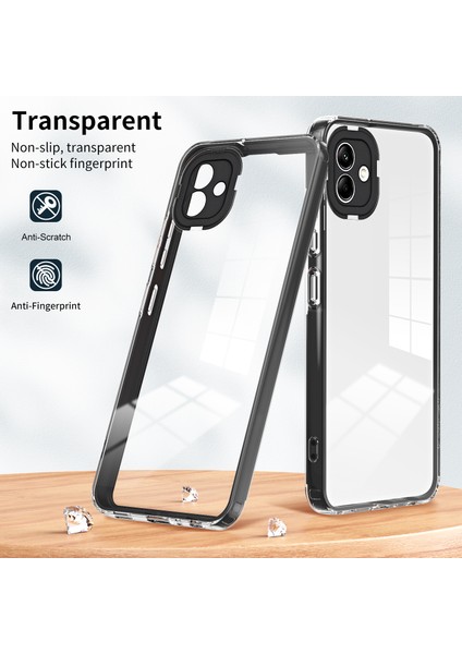 Samsung Galaxy A04 4g (164.4 x 76.3 x 9.1 Mm) Için Çizik Anti-Çizik Telefon Kılıfı 3'ü 1 Arada Tpu Arka Plaka + Pc Frame + Pc Kamera Koruma Halkası Hibrid Kapak (Yurt Dışından) fiyatları