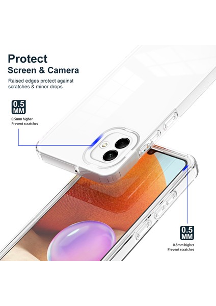 Samsung Galaxy A04E 4g / F04 4g / M04 4g Şok Geçirmez Kılıf 3'ü 1 Arada Tpu Pc Telefon Kapağı Pc Kamera Çerçevesi (Yurt Dışından) indirimleri