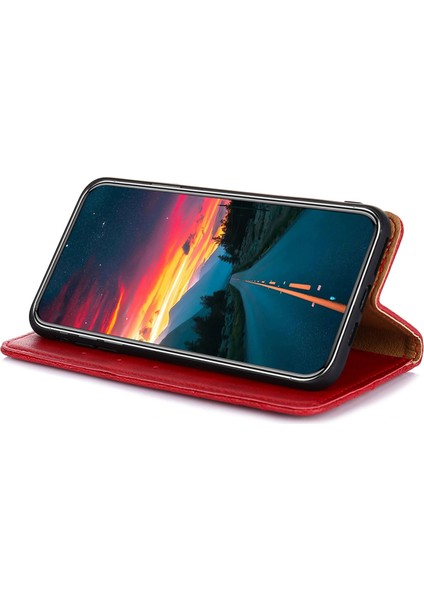 Samsung Galaxy A04E Için 4g Pu Deri Cüzdan Stand Kılıfı Üçgen Dikiş Hattı Dekoru Tam Koruma Telefon Kapağı (Yurt Dışından) modelleri