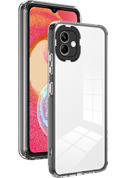 Samsung Galaxy A04E 4g / F04 4g / M04 4g Şok Geçirmez Kılıf 3'ü 1 Arada Tpu Pc Telefon Kapağı Pc Kamera Çerçevesi (Yurt Dışından)