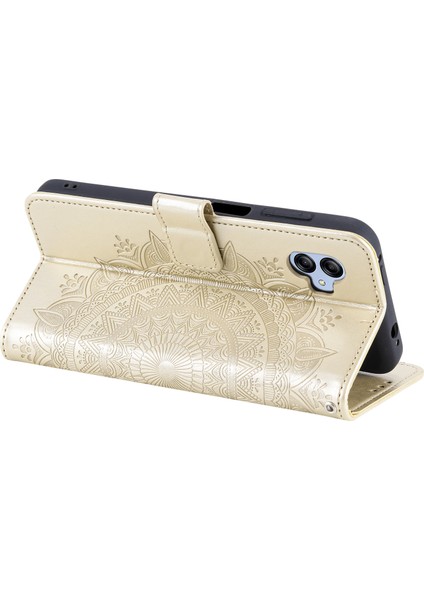 Samsung Galaxy A04E Için 4g Baskılı Mandala Çiçek Cüzdan Kılıf Pu Pu Deri Manyetik Flip Stand Telefon Kapağı Kayışla (Yurt Dışından) modelleri