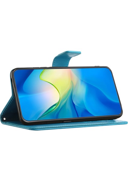 Samsung Galaxy A04E Için 4g Pu Deri Flip Telefon Kapağı Baskılı Kelebek Çiçek Desen Standı Magnetic Cüzdan Folio Kılıf (Yurt Dışından)