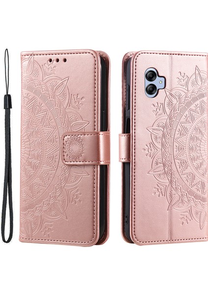 Samsung Galaxy A04E Için 4g Baskılı Mandala Çiçek Cüzdan Kılıf Pu Pu Deri Manyetik Flip Stand Telefon Kapağı Kayışla (Yurt Dışından) fiyatları
