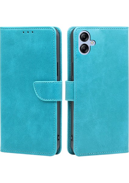 Samsung Galaxy A04E Için 4g Buzağı Dokusu Pu Deri Deri Flip Kılıf Iç Tpu Cüzdan Stand Manyetik Kapatma Telefon Kapağı (Yurt Dışından)
