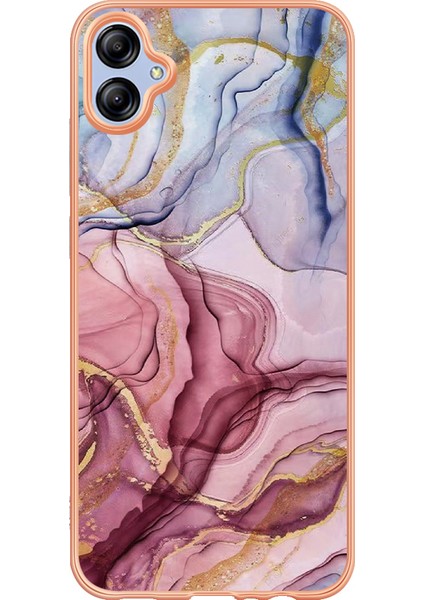 Samsung Galaxy A04E 4g / F04 4g / M04 4g Yb Imd Serisi-16 Stil E Mermer Desen Tpu Imd Telefon Kılıfı 2.0mm Elektroplasyon Kapağı (Yurt Dışından) fiyatları