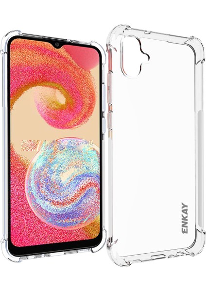 Samsung Galaxy A04E 4g Ince Fit Tpu Kasa Kalınlaştırılmış Köşeler Kayma Önleyici Şerit Kenar Temiz Akıllı Telefon Kapağı Için Enkay Şapka Prensi (Yurt Dışından)
