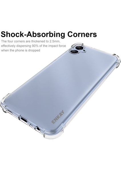 Samsung Galaxy A04E 4g Ince Fit Tpu Kasa Kalınlaştırılmış Köşeler Kayma Önleyici Şerit Kenar Temiz Akıllı Telefon Kapağı Için Enkay Şapka Prensi (Yurt Dışından) fiyatları