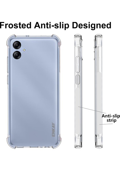 Samsung Galaxy A04E 4g Ince Fit Tpu Kasa Kalınlaştırılmış Köşeler Kayma Önleyici Şerit Kenar Temiz Akıllı Telefon Kapağı Için Enkay Şapka Prensi (Yurt Dışından) fırsatları