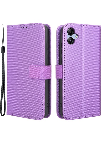 Samsung Galaxy A04E Için 4g Manyetik Toka Koruyucu Telefon Kapağı Elmas Doku Pu Deri Katlanabilir Stand Flip Cüzdan Telefon Kılıfı (Yurt Dışından) fiyatları