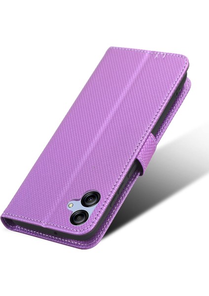 Samsung Galaxy A04E Için 4g Manyetik Toka Koruyucu Telefon Kapağı Elmas Doku Pu Deri Katlanabilir Stand Flip Cüzdan Telefon Kılıfı (Yurt Dışından) indirimleri