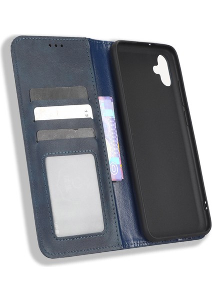 Retro Doku Samsung Galaxy A04E 4g Için Retro Doku Koruyucu Telefon Kapağı, Manyetik Otomatik Kapanış Baskılı Pu Desen Pu Deri Flip Cüzdan Stand Anti-Drop Telefon Kılıfı (Yurt Dışından) indirimleri
