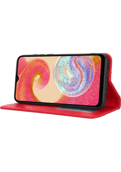 Retro Doku Samsung Galaxy A04E 4g Için Retro Doku Koruyucu Telefon Kapağı, Manyetik Otomatik Kapanış Baskılı Pu Desen Pu Deri Flip Cüzdan Stand Anti-Drop Telefon Kılıfı (Yurt Dışından) fırsatları