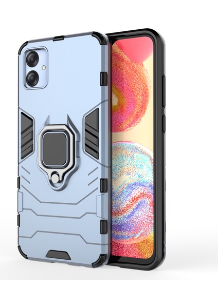 Samsung Galaxy A04E Için 4g Yüzük Kickstand Telefon Kılıfı Pc+Tpu Çizgiye Karşı Koruyucu Kapak (Yurt Dışından)
