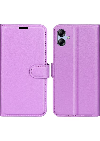 Samsung Galaxy A04E 4g Için Telefon Stand Cüzdan Kapağı, Litchi Doku Pu Pu Deri Anti-Çizgi Telefon Flip Kılıfı (Yurt Dışından)