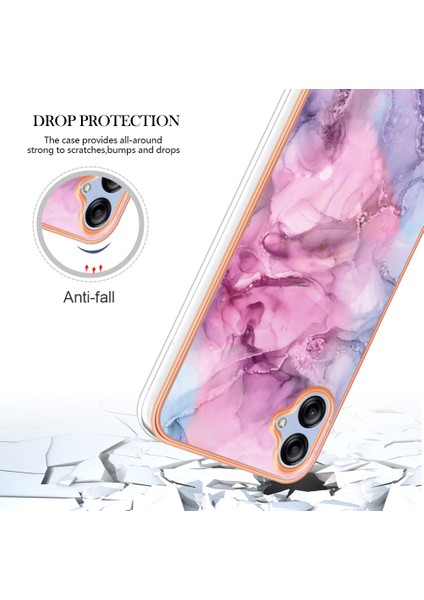 Samsung Galaxy A04E 4g / F04 4g / M04 4g Yb Imd Serisi-16 Stil E Mermer Desen Tpu Imd Telefon Kılıfı 2.0mm Elektroplasyon Kapağı (Yurt Dışından) indirimleri