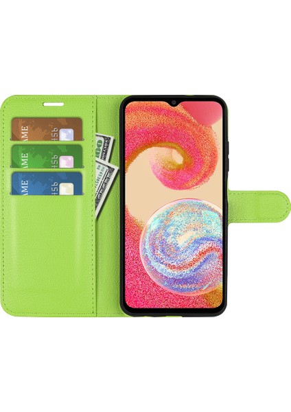 Samsung Galaxy A04E 4g Için Telefon Stand Cüzdan Kapağı, Litchi Doku Pu Pu Deri Anti-Çizgi Telefon Flip Kılıfı (Yurt Dışından) modelleri