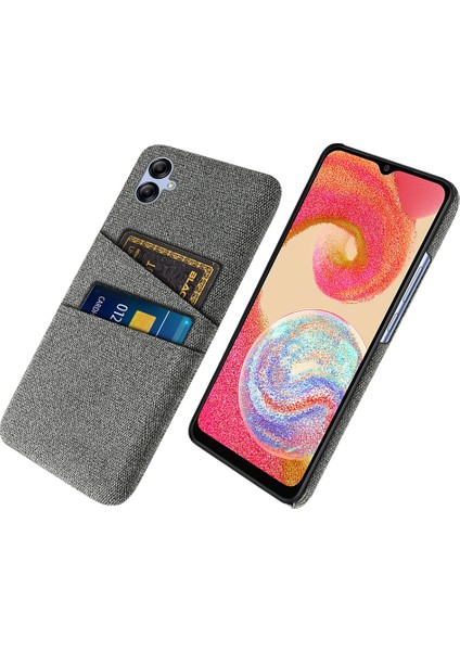 Samsung Galaxy A04E Için 4g Çizgiye Dönüş Bez Dokusu Telefon Geri Dikkatli Cep Telefonu Kapağı 2 Kart Yuvası (Yurt Dışından)