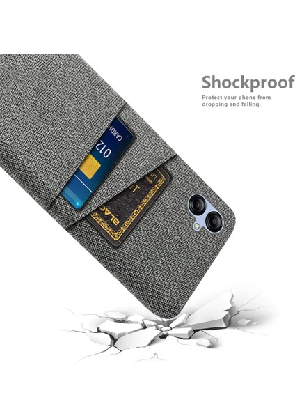 Samsung Galaxy A04E Için 4g Çizgiye Dönüş Bez Dokusu Telefon Geri Dikkatli Cep Telefonu Kapağı 2 Kart Yuvası (Yurt Dışından) fırsatları