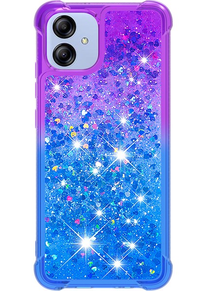 Samsung Galaxy A04E 4g Damla Geçirmez Tpu Telefon Geri Kapak Gradyan ve Sıvı Akan Sparkle Telefon Kılıfı (Yurt Dışından) modelleri