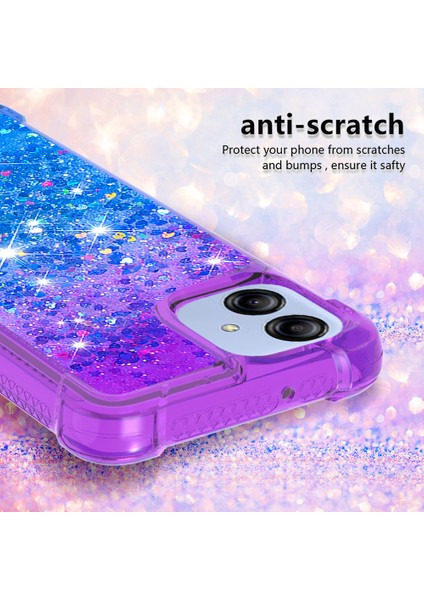 Samsung Galaxy A04E 4g Damla Geçirmez Tpu Telefon Geri Kapak Gradyan ve Sıvı Akan Sparkle Telefon Kılıfı (Yurt Dışından) fırsatları