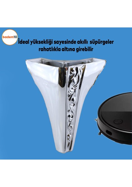 Seher 1 Çift Avangart Mobilya Kanepe Sehpa Tv Ünitesi Konsol Koltuk Ayağı 18 cm Krom Renk Ayakları fiyatları