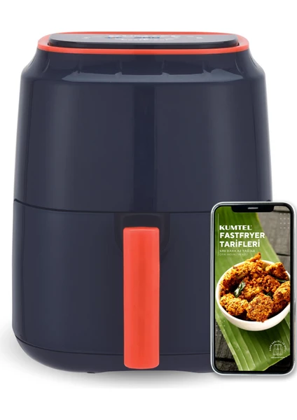 Sporfit Lacivert Digital Fastfryer (Yağsız Fritöz Airfryer) HAF-09