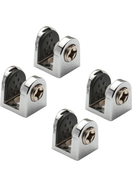 Tırnak Metal Cam Raf Tutucu Cam Etejer Menteşesi Krom Metal Vidalı 8 mm (4 Adet)