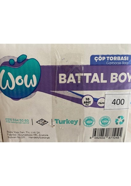 Battal Boy 72X95 400GR Çöp Poşeti