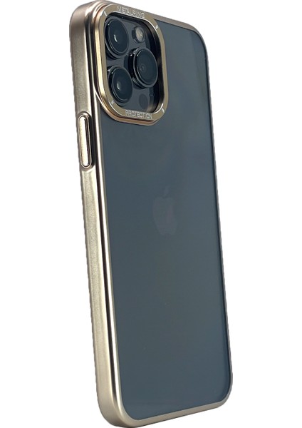 Apple iPhone 14 Pro Uyumlu Nettech Mika Renkli Metal Çerçeveli Seri Arka Koruma Kılıf