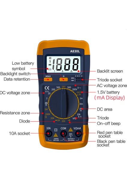 LCD Dijil Mulimr C Dc Volj Diyo Frknı Mulir Kım Uzzr Fonkiyonlu Ydınlık Krn (Yurt Dışından)