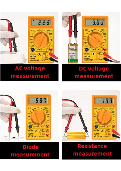 C/dc LCD Dijil Mulimr 750/1000 V Volmr Mprmr Ohm Yükk Güvnlik L Mr Dijil Mulimr (Yurt Dışından)