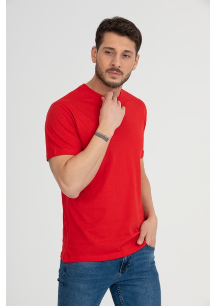 Bisiklet Yaka T-Shirtkırmızı