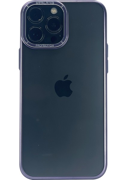 Apple iPhone 13 Pro Max Uyumlu Nettech Mika Renkli Metal Çerçeveli Seri Arka Koruma Kılıf