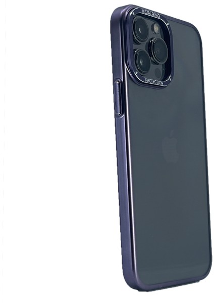 Apple iPhone 13 Pro Max Uyumlu Nettech Mika Renkli Metal Çerçeveli Seri Arka Koruma Kılıf