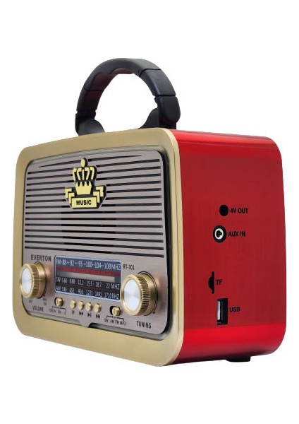 RT-301 Bluetooth-Usb-Sd-Fm Nostaljik Radyo