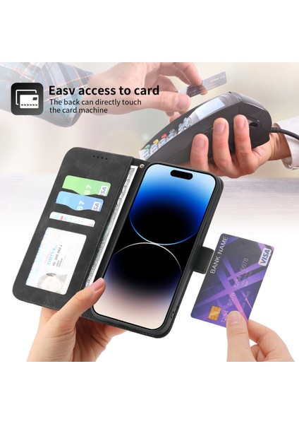 Xstepcase Dierfeng Df-03 Apple Phone 14 Pro Max Pu Deri Kılıf Hatları Için Baskılı Şok Geçirmez Telefon Cüzdan Stand Kapağı (Yurt Dışından) indirimleri