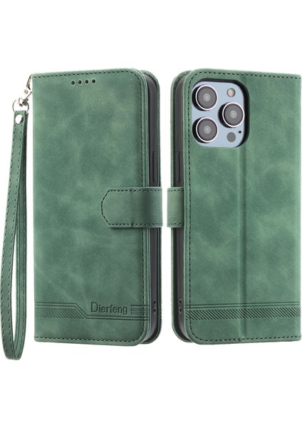 Xstepcase Dierfeng Df-03 Apple Phone 14 Pro Max Pu Deri Kılıf Hatları Için Baskılı Şok Geçirmez Telefon Cüzdan Stand Kapağı (Yurt Dışından)