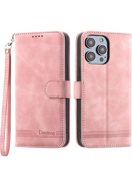 Xstepcase Dierfeng Df-03 Hatlar Apple Phone 14 Pro Için Baskılı Telefon Kılıfı, Pu Derlım Manyetik Toka Cüzdan Stand Kapağı (Yurt Dışından)