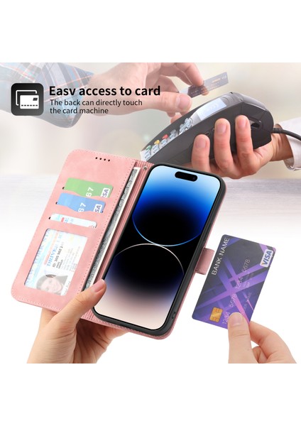 Xstepcase Dierfeng Df-03 Hatlar Apple Phone 14 Pro Için Baskılı Telefon Kılıfı, Pu Derlım Manyetik Toka Cüzdan Stand Kapağı (Yurt Dışından)