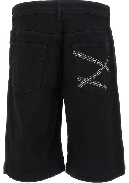 Couture Normal Bel Slim Fit Siyah Erkek Bermuda Şort 74GAD589CDW00909