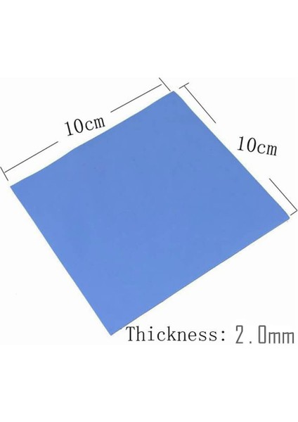 2.0mm 100X100MM Chipset Soğutucu Termal Pad - Cep Telefonu Notebook Ps4 Ps5 - Mavi - 3.6W/M.K