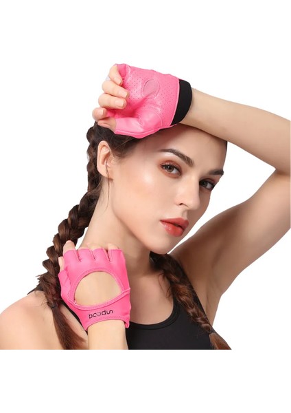 Kadın Pembe Fitness ve Yoga Eldiveni