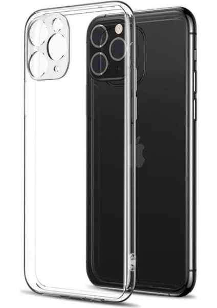 Apple iPhone 11 Pro Max Kamera Korumalı Şeffaf Silikon Kılıf