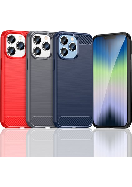 Iphone 14 Promax Kılıf Için Fırçalanmış Karbon Fiber Koruyucu Yumuşak Kılıf (Yurt Dışından) modelleri