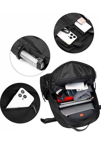 Düz Renk Omuz Çantası Erkek Rahat Su Geçirmez Seyahat Çantası (Yurt Dışından) modelleri