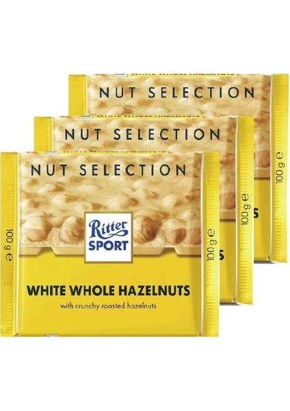 Sport White Whole Hazelnuts 100GR. - Bütün Fındıklı Beyaz Çikolata x 3 Adet