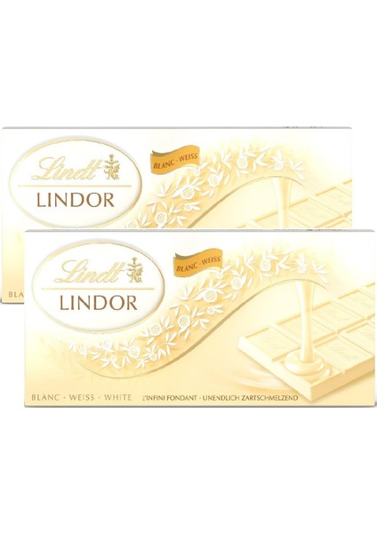 Lındor White - Beyaz Tablet Çikolata 100 gr x 2 Adet
