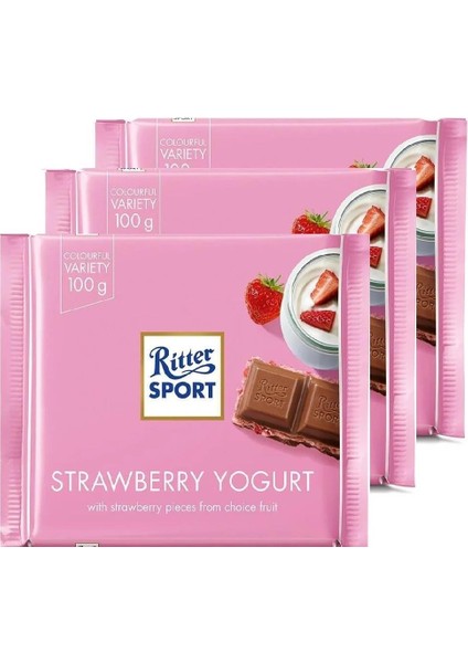 Sport Strawberry Yogurt 100GR. - Çilekli Yoğurtlu x 3 Adet